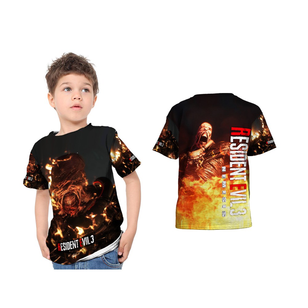 Kaos Baju T-shirt Murah Anak Laki-Laki Dan Perempuan Fullprint RESIDENT EVIL 3 REMAKE 01