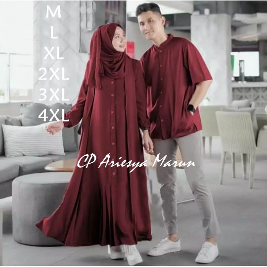 Couplle Ariesha Ukuran M sampai JUMBO/ Couple Murah / Couple Muslim / Busui Frendly / baju couplle