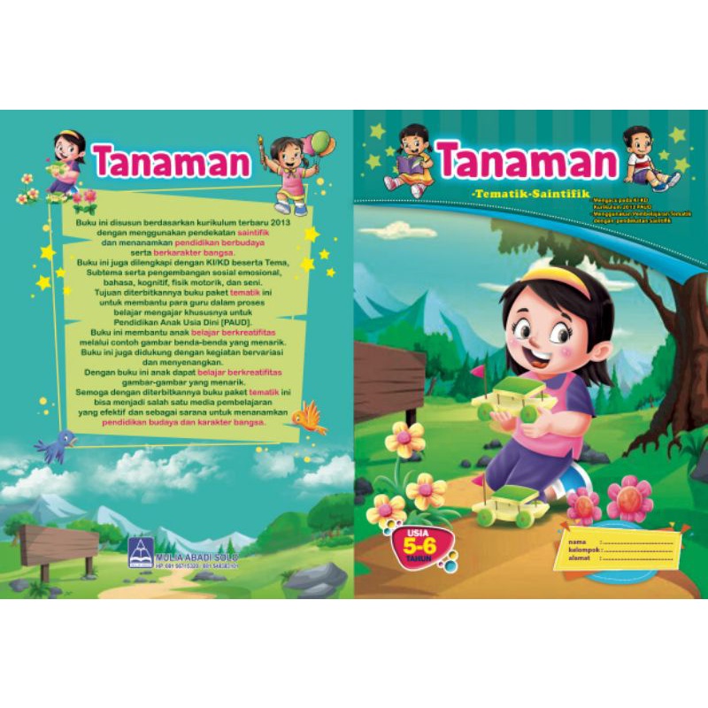 Jual BUKU TANAMAN TK B - BUKU TEMATIK-SAINTIFIK - BUKU AKTIVITAS ANAK ...