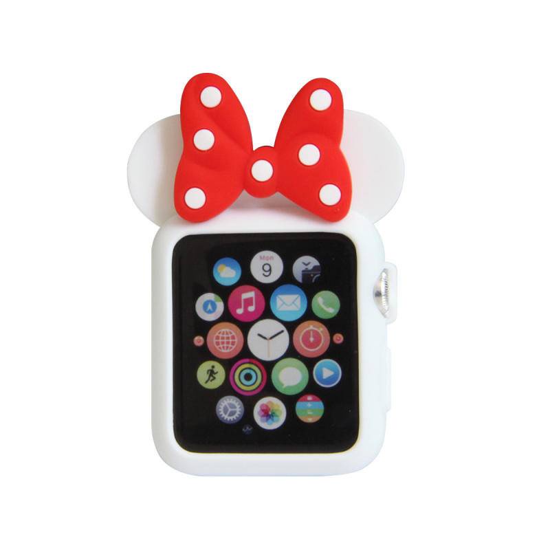 Case Pelindung Bahan Silikon Motif Kartun Untuk Apple Watch Seri 6 4 3 2 1 5 40MM 44MM 38MM 42MM