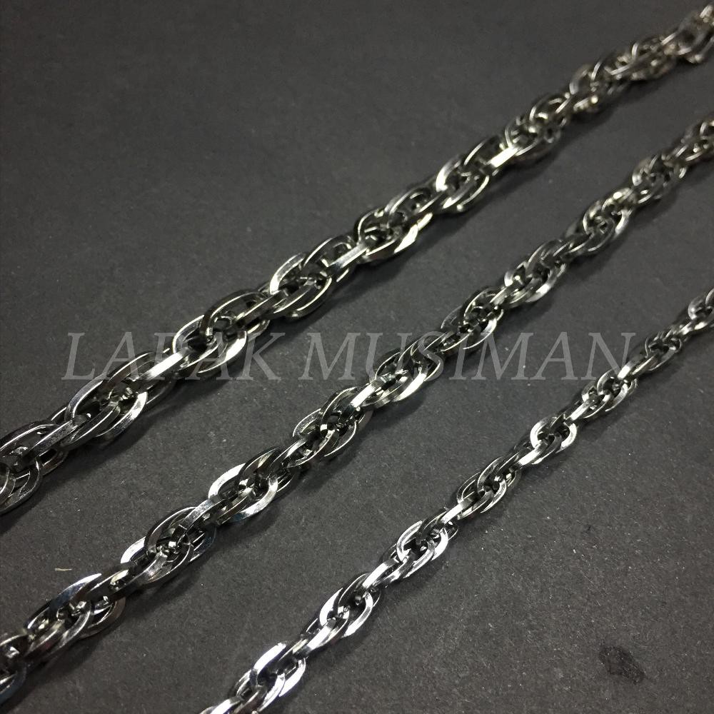 [Bayar di Tempat] KALUNG TITANIUM PRIA MODEL RANTAI