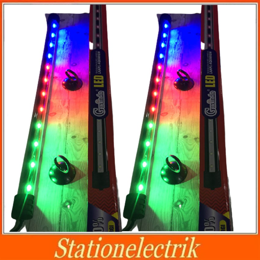 Lampu Aquarium Gaxindo 9 Watt Lampu LED Warna Warni