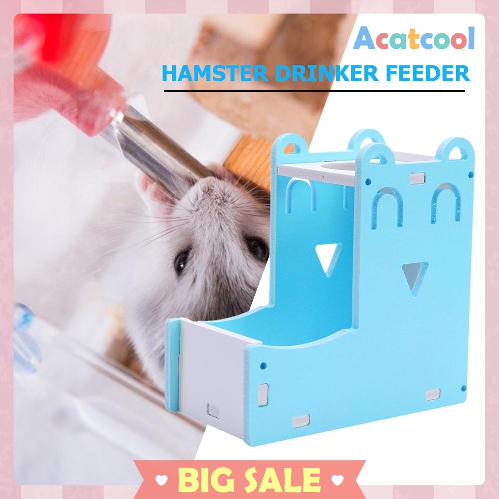 Hamster Automatic Water Fountain Drinker Food Feeder Samll Animal Nest