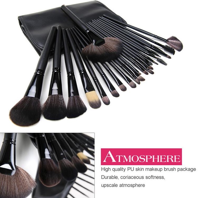 Biutte.co Kuas MakeUp 24 Set Profesional Salon Kecantikan Brush Set Rias plus Dompet Organizer 10/15/32pcs Makeup Brushes Set Kit Eye Shadow Foundation Professional Powder Concealer Contour Blending Brush Maquiagem