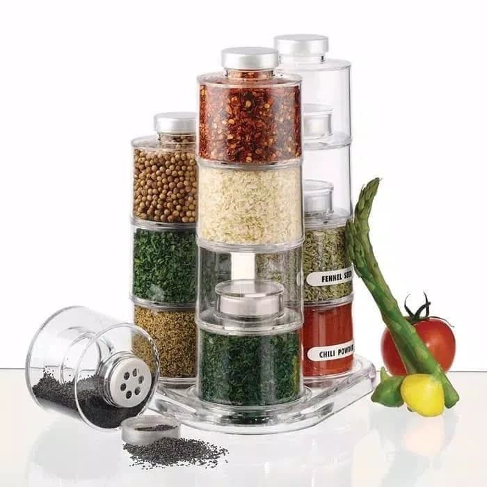 

TEMPAT BUMBU 12 PC SPICE TOEWER CAROUSEL