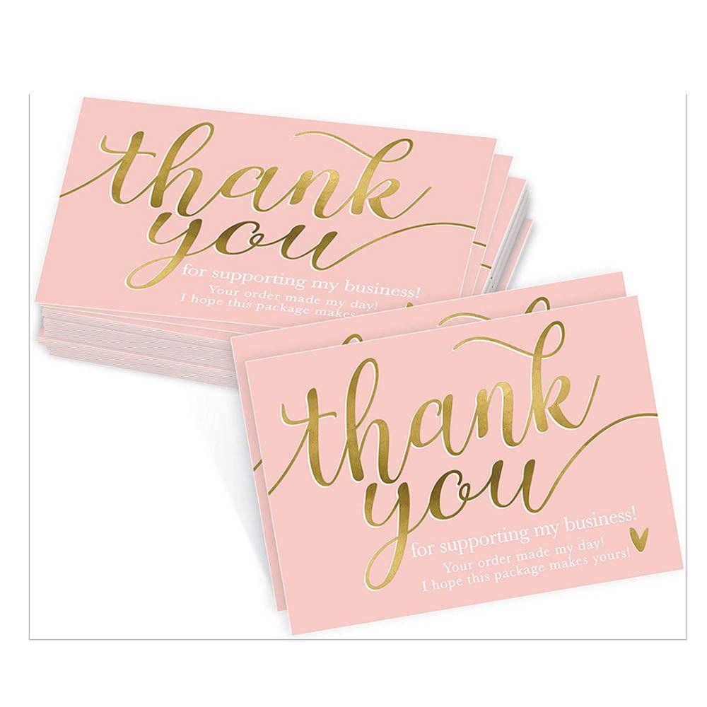 R-flower 50PCS Thank You Card Party Company Wedding Kartu Nama Kecil