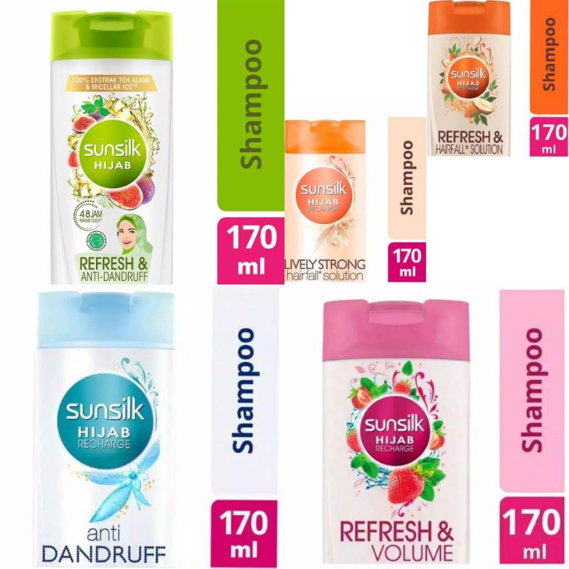 SUNSILK SHAMPOO HIJAB REFRESH &amp; VOLUME 170ML DAN 70ML