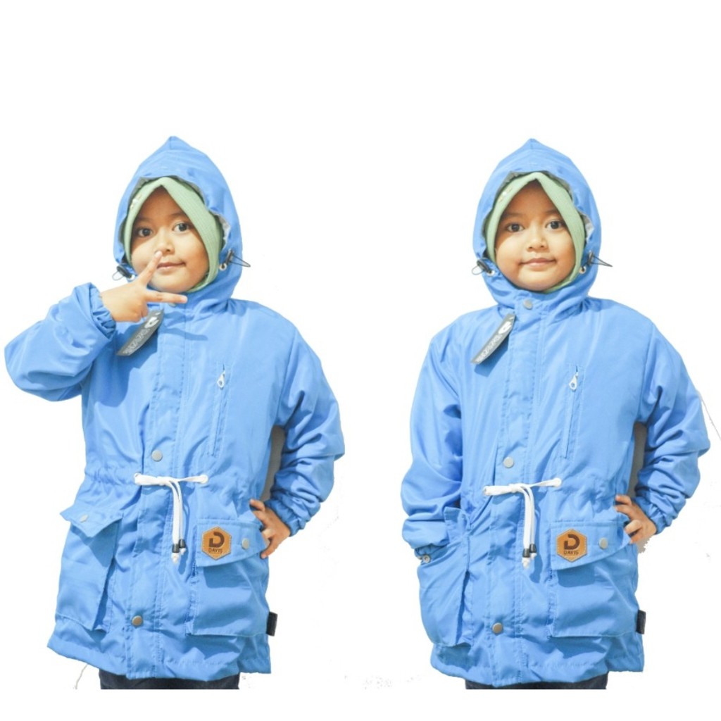 Jaket Anak Parka Hijab | DAVIS |  Hijaber Anak Untuk Usia 4-12 Tahun