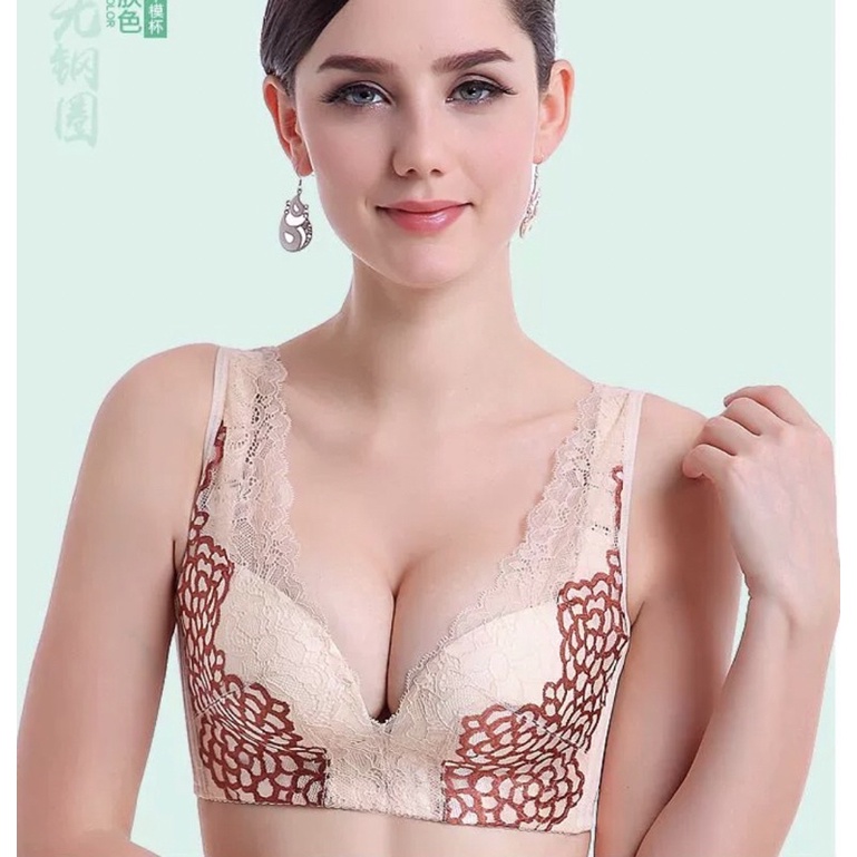 Bra size 32-34 (K-B9) Pakaian dalam wanita / tanpa kawat dan busa push up