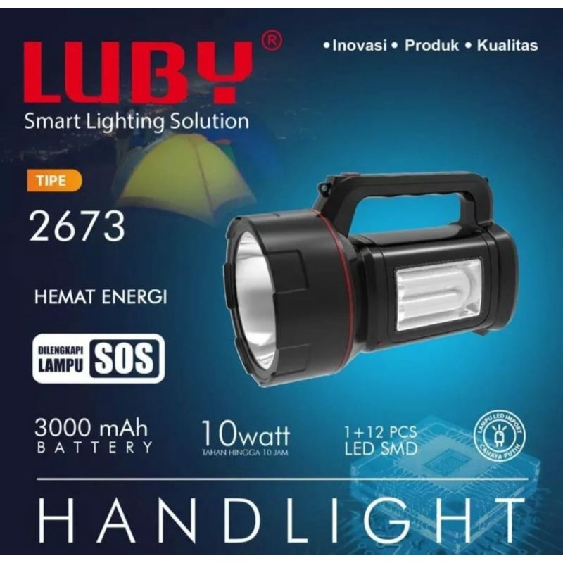 Handlight Luby L 2673 10 Watt / Senter Tangan Luby L 2673