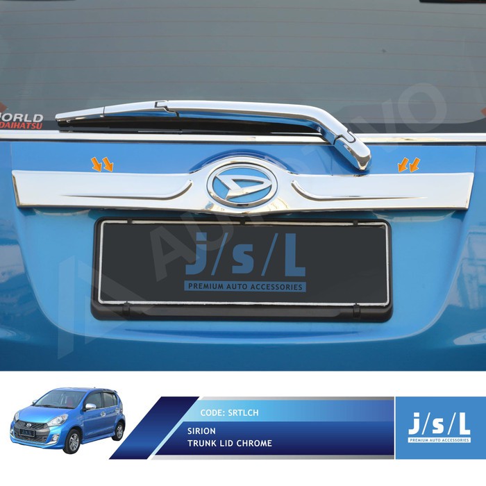 Trunk Lid Grand All New Sirion 2015 Up List Bagasi Chrome