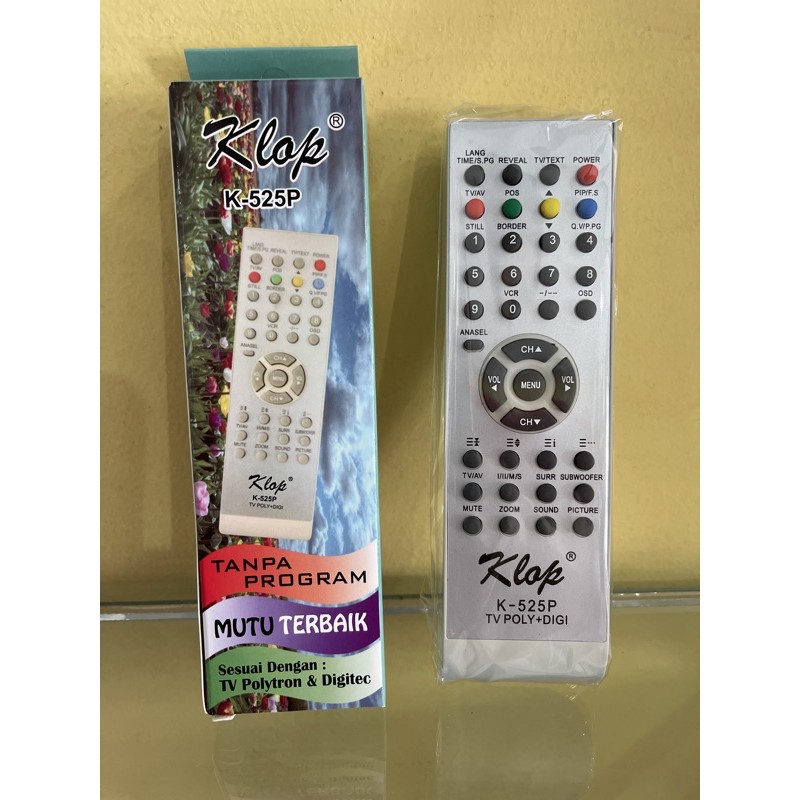 remot tv akko star POLY DIGI untuk TV polytron, digitec tanpa program langsung pakai RETIVE RM-101RT VISERO VIO-525P ETERNITY