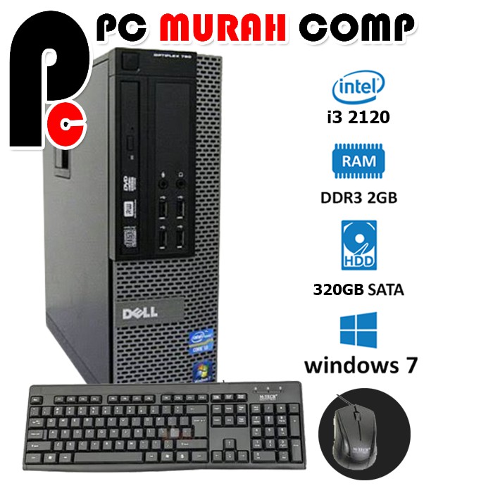 PC BUILT UP PC KOMPUTER SLIM DELL OPTIPLEX 790 SIAP PAKAI