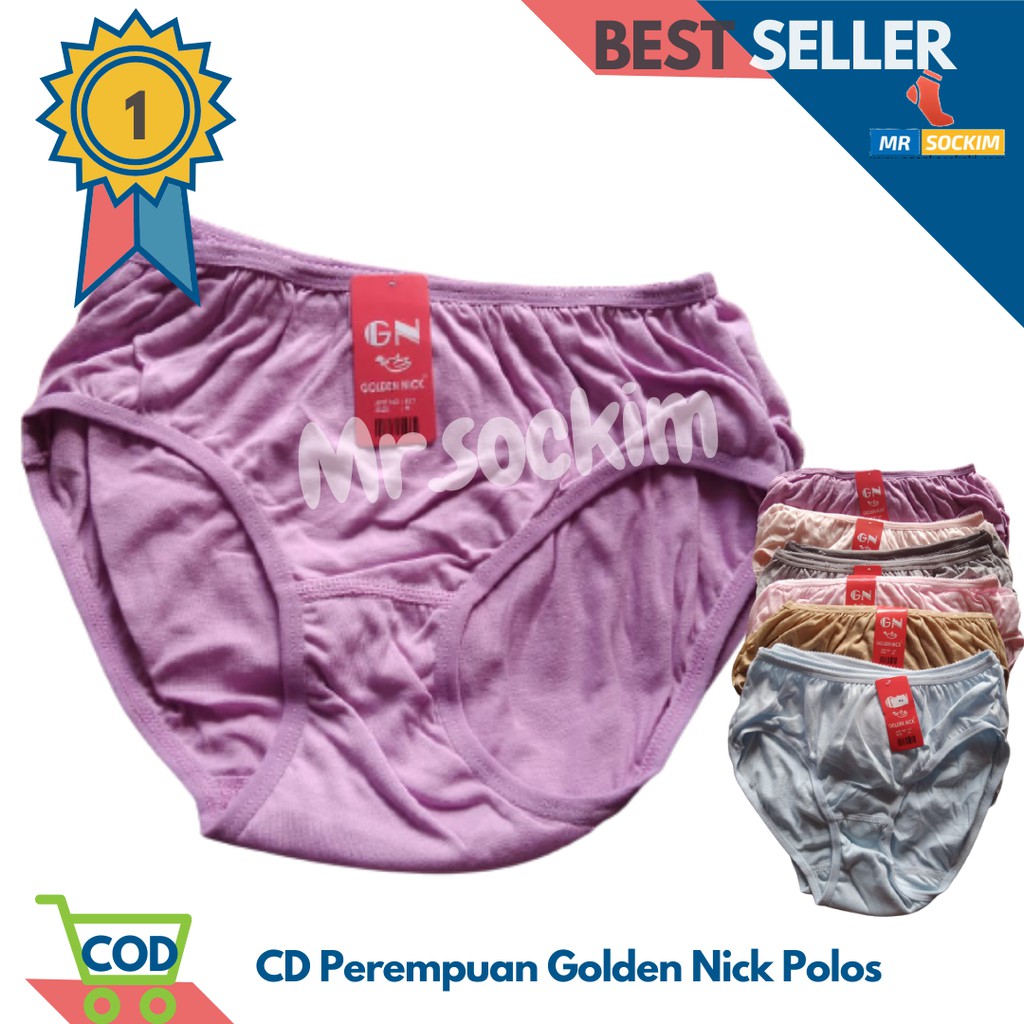 Celana dalam Golden Nick Wanita Katun Polos 3 Pcs