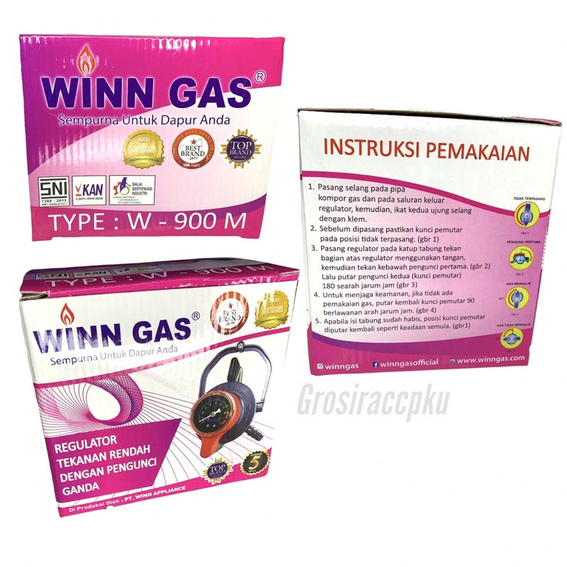 Regulator Tekanan Rendah Kunci Ganda WINN GAS W900M/W688M