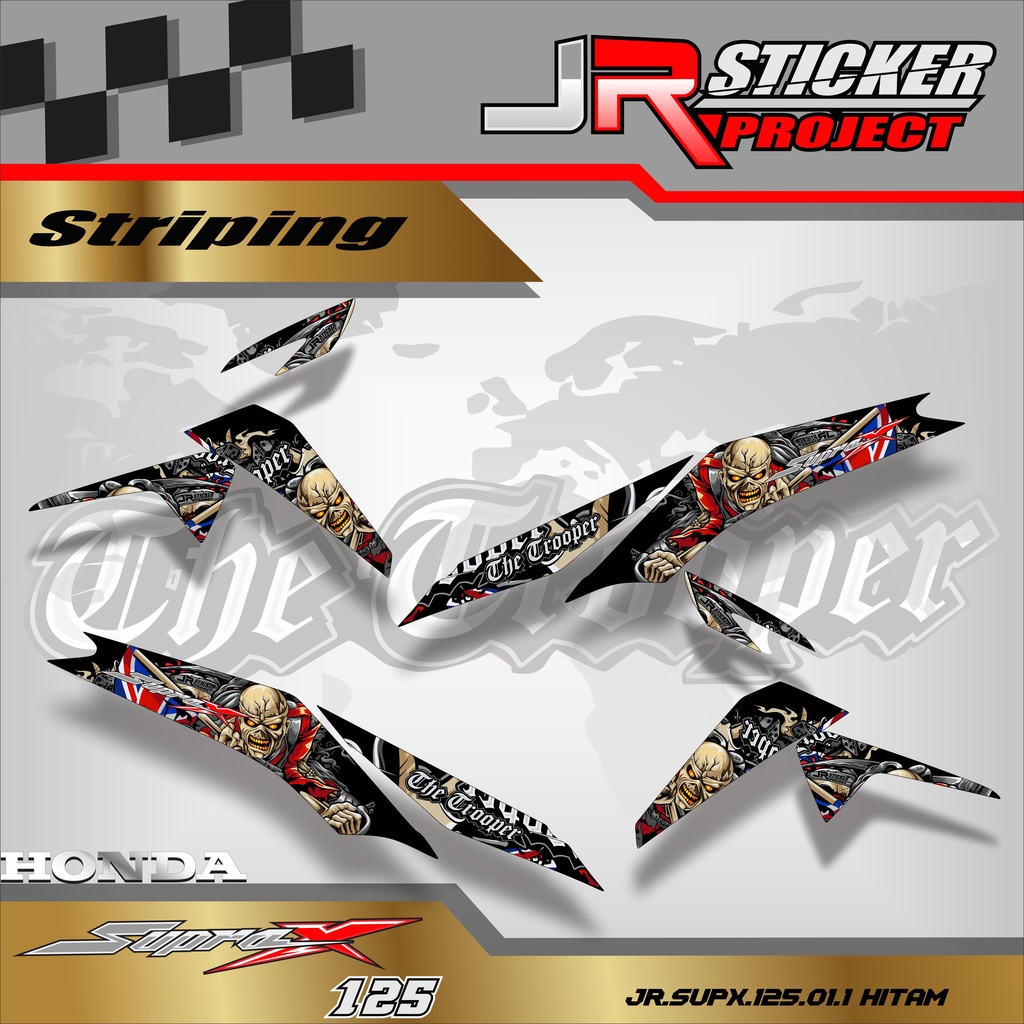 Striping supra x 125 fi - lis sticker variasi supra x 125 fi 01