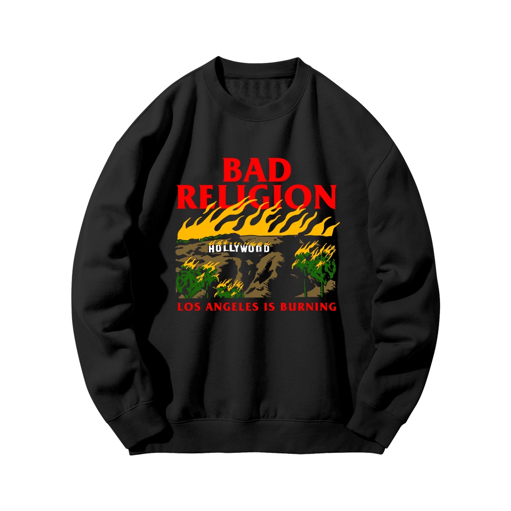 SWEATER BAND BAD RELIGION | CREWNECK PRIA WANITA DISTRO MUSIK PUNK TEBAL