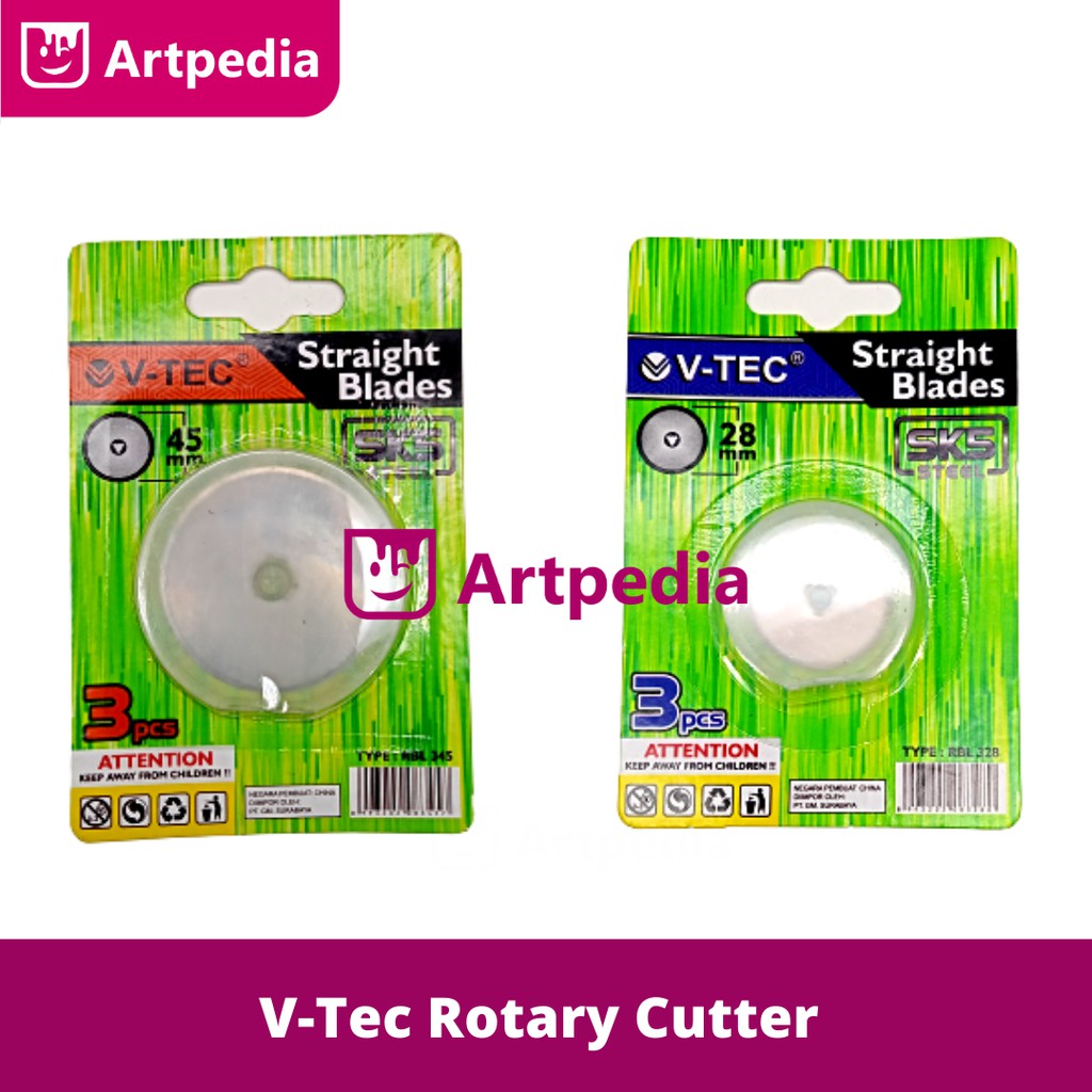 

V-TEC STRAIGHT BLADE (reffil blade for Rotary Cutter) 28mm & 45mm / Refiill rotary cutter stainless