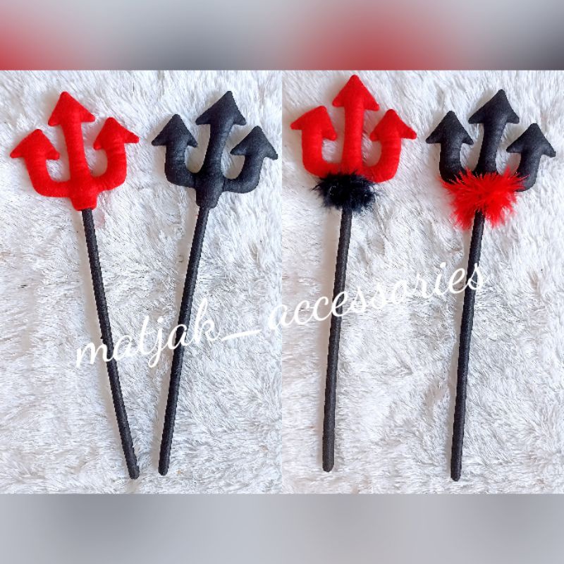 Halloween Kostum Costumes Tongkat Stick Devil Iblis Setan Evil Cosplay Bando Halloween Pesta Party