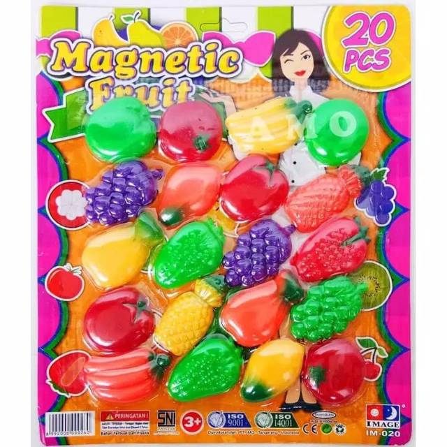 Mainan buah magnet 25pcs