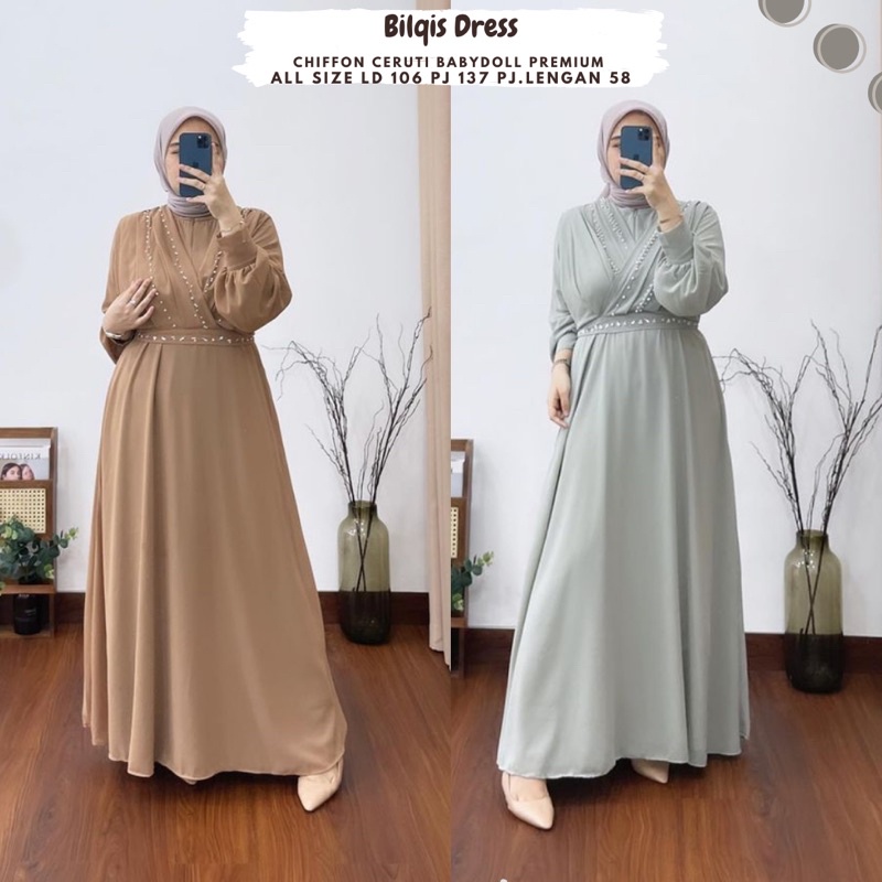 Bilqis Dress/Dress Ceruti Ld 106/Dress Ceruti Payet Jumbo/Dress Seragaman/Dress Remaja/Dress Sage