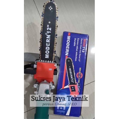 chainsaw chain saw modern 12” gergaji kayu ( chainsaw saja ) Free bubblewrap