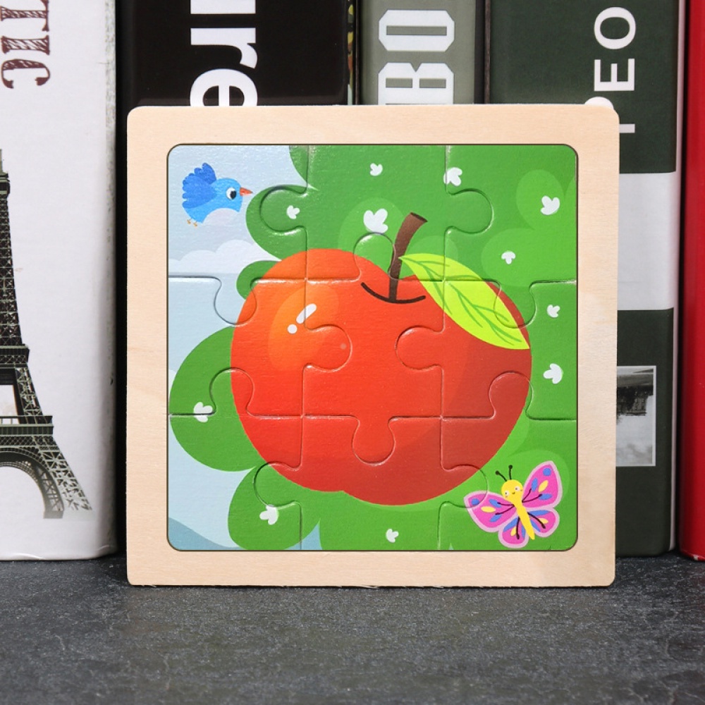 Aikoky Mainan puzzle anak/ Wooden puzzle toys Mengenal buah dan sayur