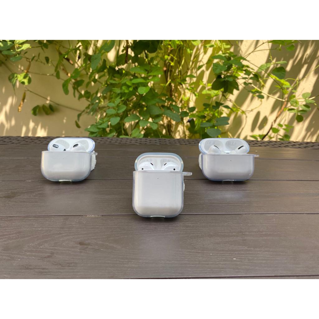 Case AirPods Pro Gen 3 2 1  Casing Clear Bening Cover Crystal Transparan Mika Silicon Pelindung