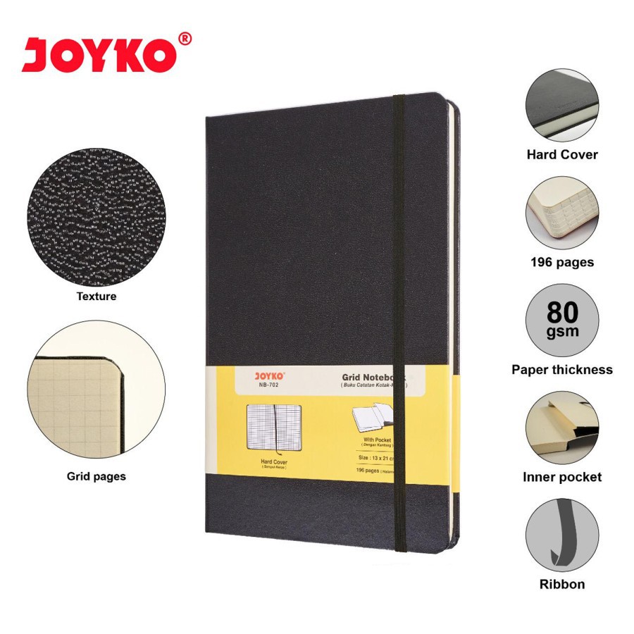 Buku Catatan Kotak - Joyko Notebook Hard Cover NB-702