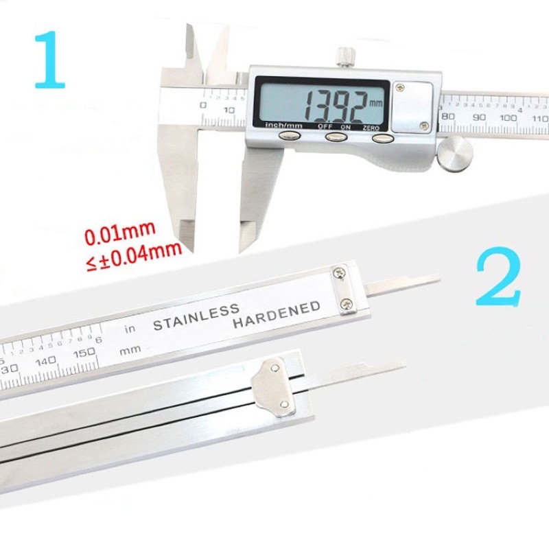 Taffware Jangka Sorong Digital LCD Vernier Caliper Micrometer 15CM - SH20 - Silver