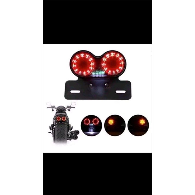 STOP LAMP LED DOUBLE UNIVERSAL ALL MOTOR LAMPU STOP BELAKANG SET PLUS BREKET NEW MODEL