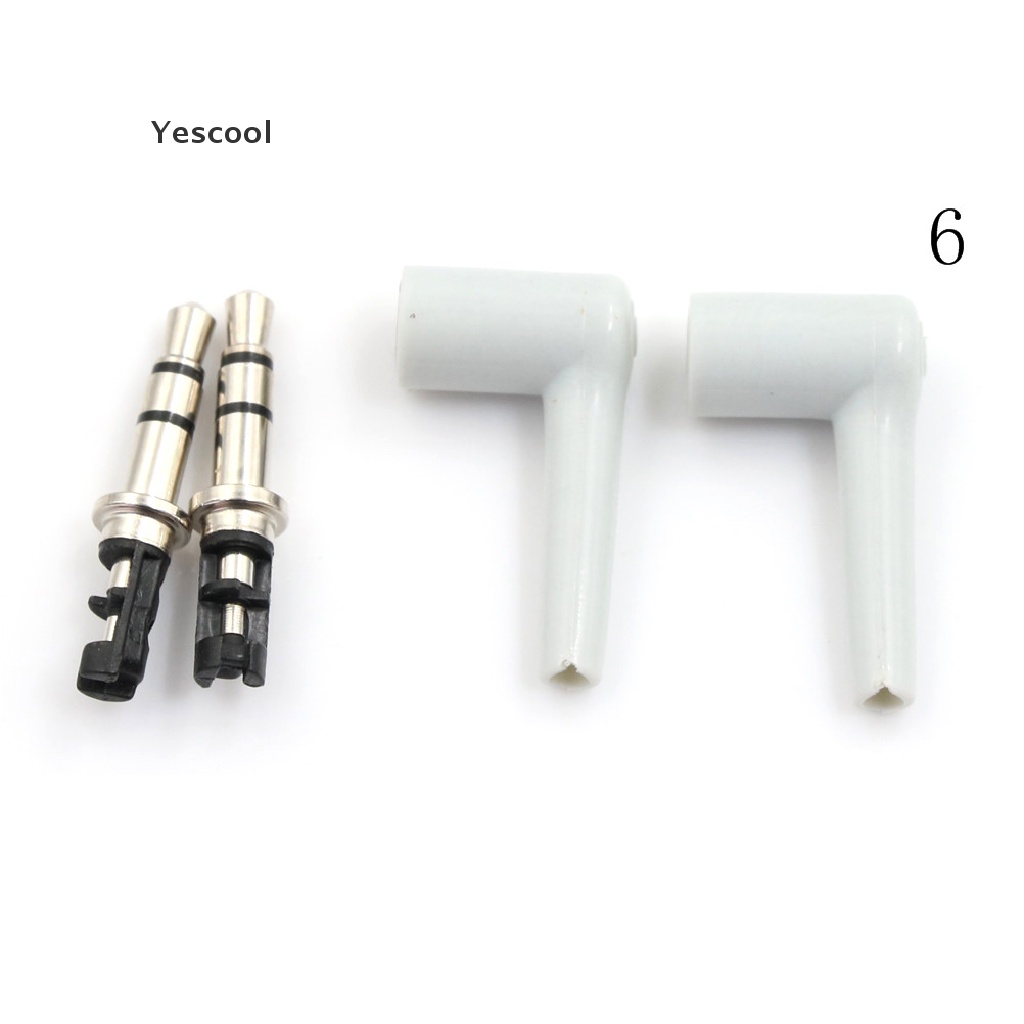 Yescool 2pcs jack Audio 3.5mm stereo 3 4 pole 90 Derajat