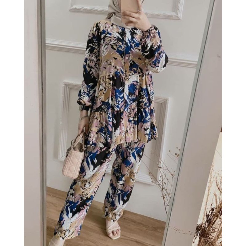 Grosir dan Ecer Baju Setelan Wanita Mika One Set