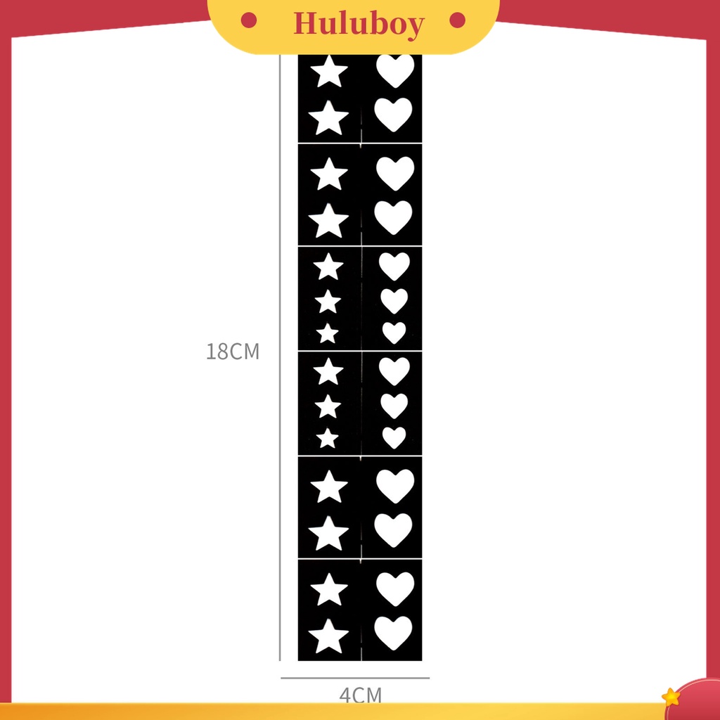 Huluboy Huluboy♡ Stiker Kuku Motif Hati / Bintang Untuk Nail Art