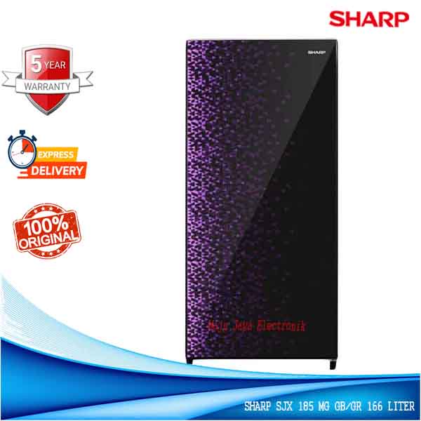 Kulkas 1 Pintu SHARP SJX 185 MG GB/GR 166 Liter Low watt SHINE GLOSSY DOOR