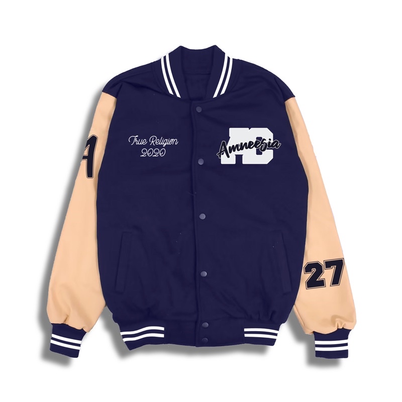 (NEW ARTICLE) AMNEESIA Varsity Jacket Jaket Varsity Vintage Pria Wanita Premium High Quality Distro Original Nascar Varsity Baseball Jacket Vintage Jaket Varsiti Versity Jaket Hoodie Hodie Hudi Oversize Jumbo Japanese Biker Jacket Baseball Sweater Viral