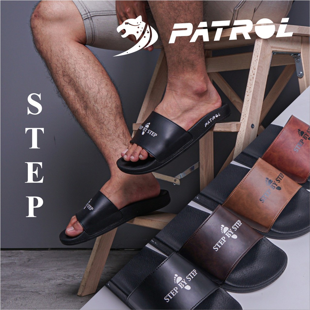 Sandal Selop Trendy Pria PATROL STEP Sandal Kokop Slide Casual