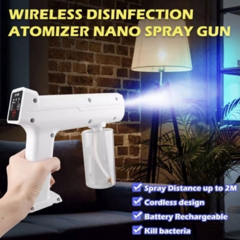 SPRAY GUN DISSENFEKTAN  /  Spray Gun UV Disinfektan PortableDisinfektan Spray Gun Uv Atomizer steril Disinfectant Portable