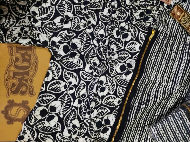 Hazkia Long Tunik Batik By Batik Saga | Tunik Muslim Maxi Premium Sogan Klasik Mewah Modern Kantor