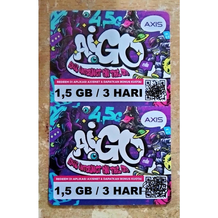 Voucher Axis AIGO 1,5 GB 3 Hari