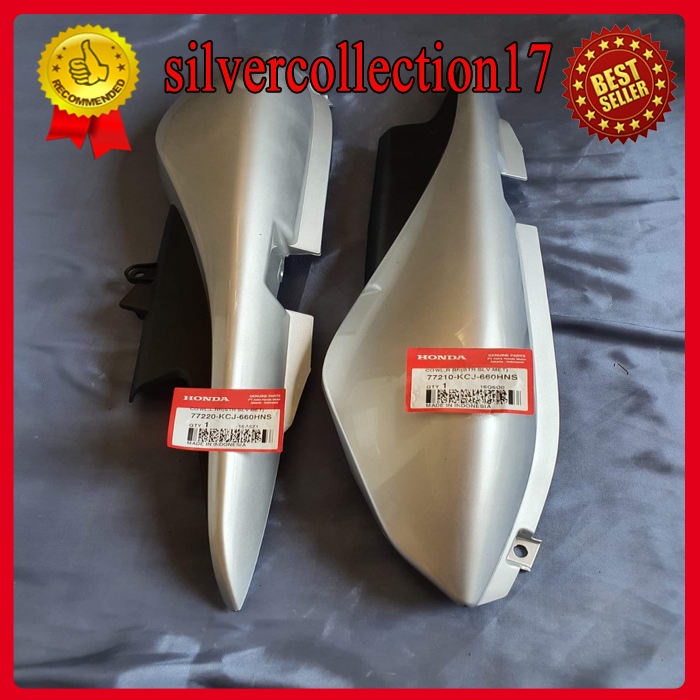 Promo COVER BODY SET BLK TIGER REVO SILVER ASLI ORI HONDA Elegan