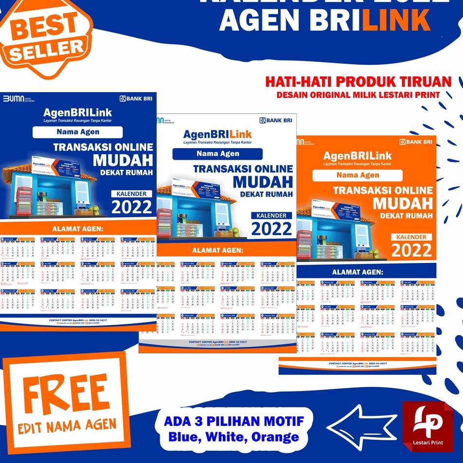 READY KALENDER DINDING 2022 / AGEN BRILINK /  BRI LINK / MOTIF / LESTARI PRINT terbaru