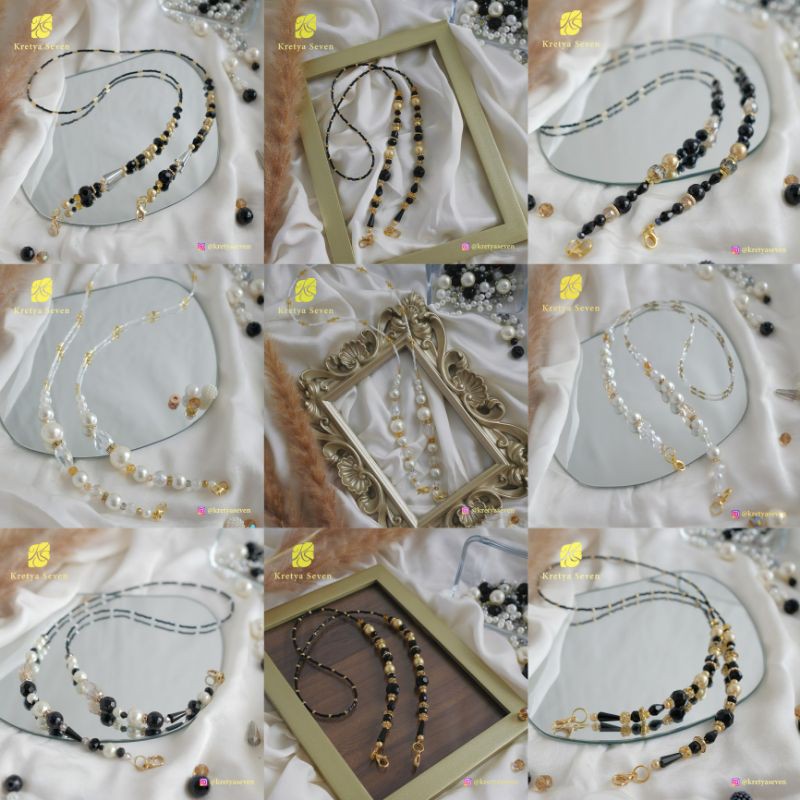 premium strap masker/ mask strap/ kalung masker mutiara