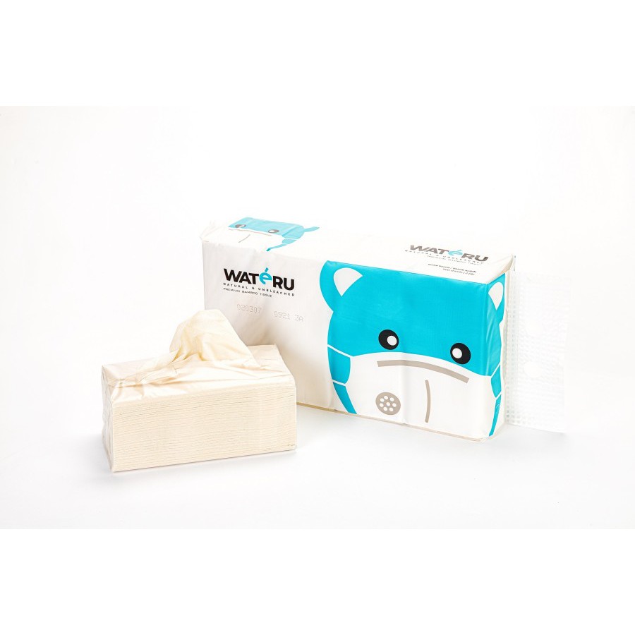 Wateru Premium Bamboo Tissue - Facial Tissue (900s)