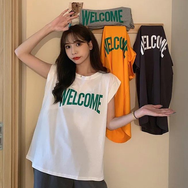 BEFAST - ZEC OOTD Wanita Tshirt ADIKA / Vest Welcome / Tshirt Gambar / Kaos Banyak Warna