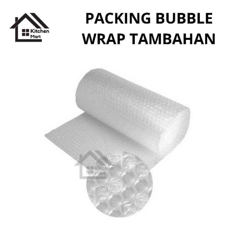 

Biaya Packing Tambahan Bubbke Wrap Bungkus Tambahan Bubble Wrap