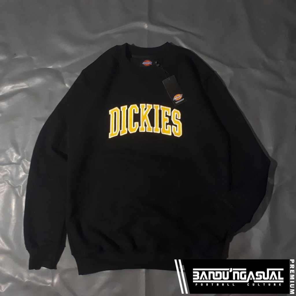 CREWNECK DICKIES TEXT LOGO (BLACK-YELLOW)