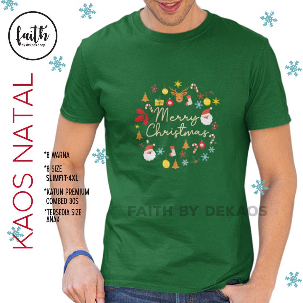 KAOS NATAL / KAOS NATAL KELUARGA / KAOS NATAL HIJAU / KAOS NATAL MERRY CHRISTMAS /KAOS MERRY CHRISTM