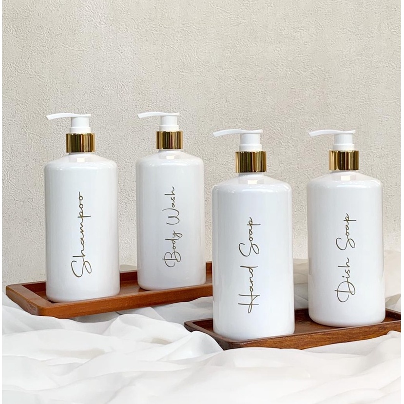 LUXE Aesthetic Bottle Organizer Botol refill Sabun PREMIUM /botol refill sabun/ botol isi ulang/botol sabun cuci piring/botol sabun/botol pump/botol anak/bathroom organizer/bathroom amenities