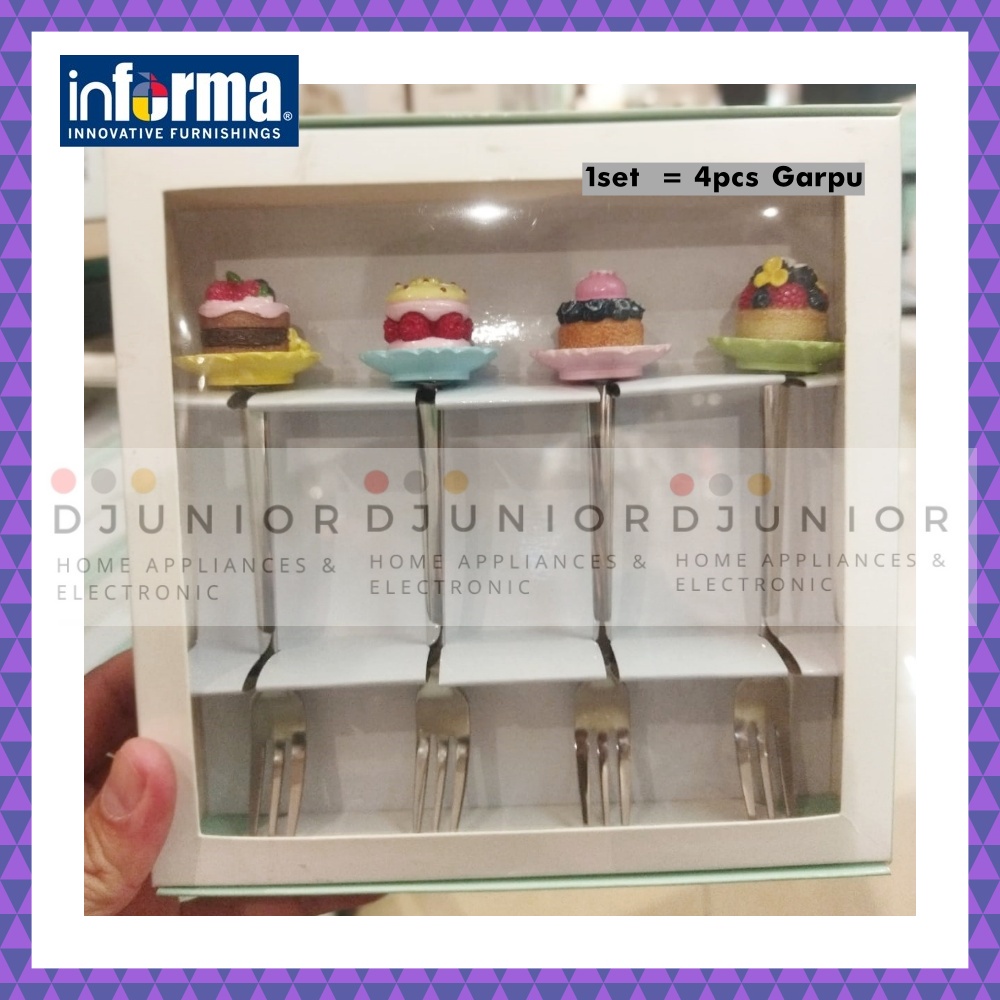 INFORMA - SENDOK GARPU KUE TEH PUDING / SPOON FORK TEA CAKE